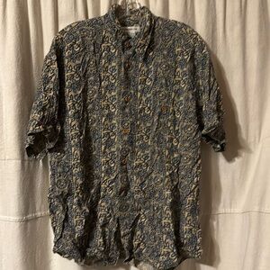 Men’s block print batik rayon shirt